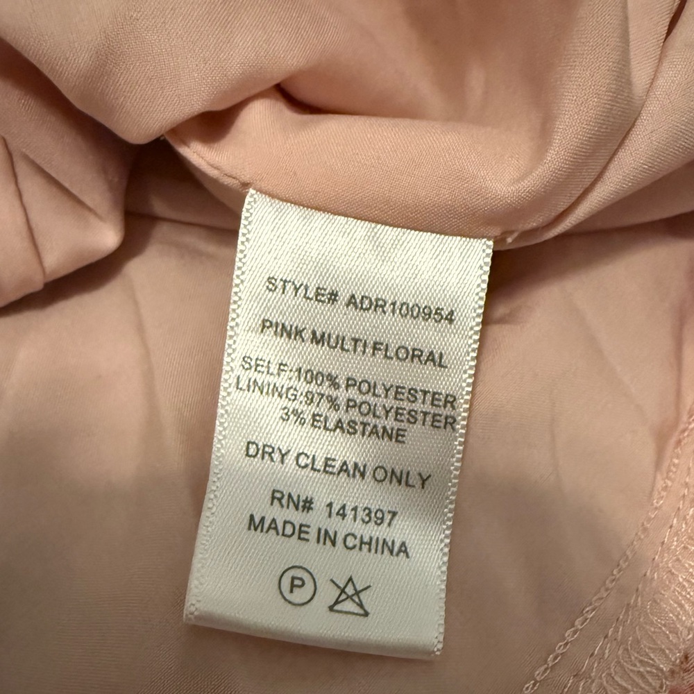 ASTR THE LABEL Ruched Ruffle Mini Dress In Pink Multi Floral size medium - Picture 8 of 8